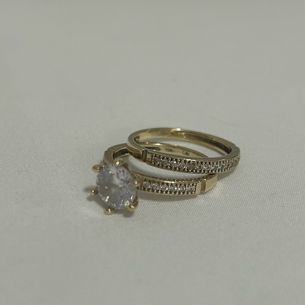 Engagement and wedding rings